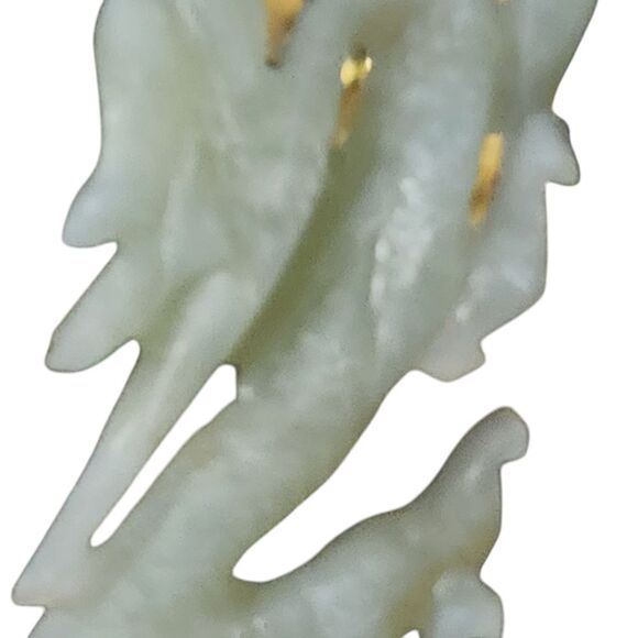Vintage Jade Jadeite Dragon 5 in Long Green Decorative Figurine Chinese Celadon - Picture 5 of 11